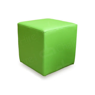 green cube chair