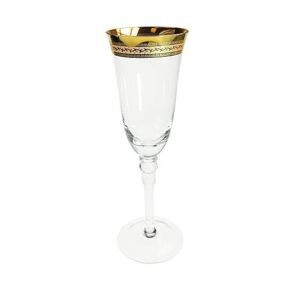 patterned champagne glasses