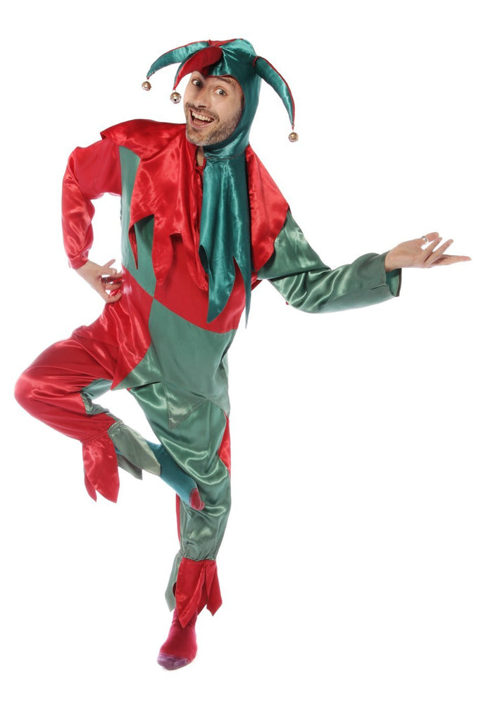 Red and Green Jester Costume for rent - Costume | Rentuu
