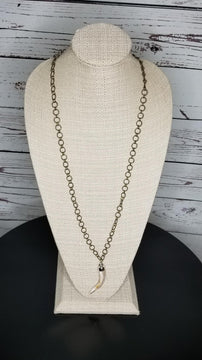 36 Inch Vintage Chain with Horn