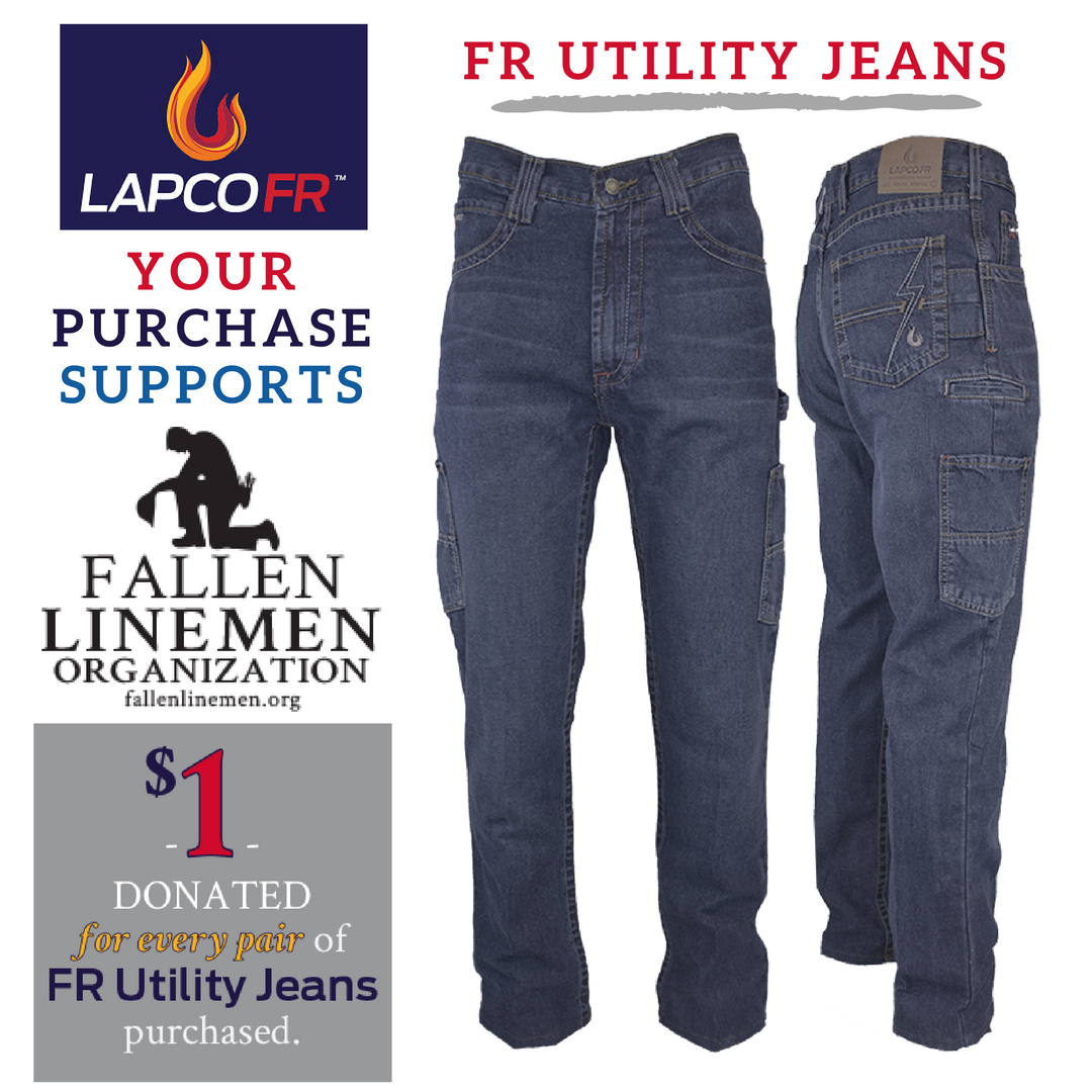 LAPCO FR ™ 10oz. FR Utility Jeans = Continued support for Fallen Linem ...