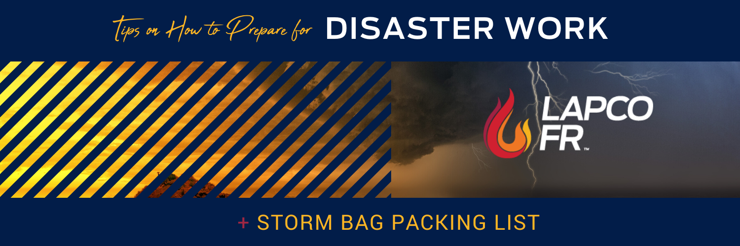 storm bag packing list lapco fr disaster work checklist linemen
