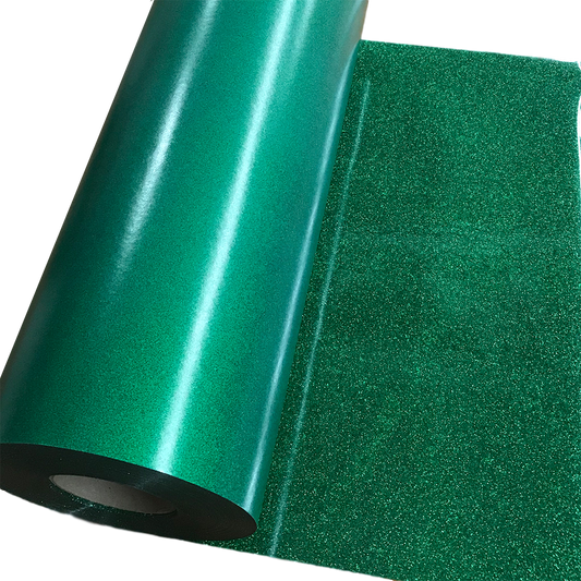 WRAPXPERT Glitter Heat Transfer Vinyl Lime Green HTV Iron on Roll 12x 48  for T-Shirt Clothing