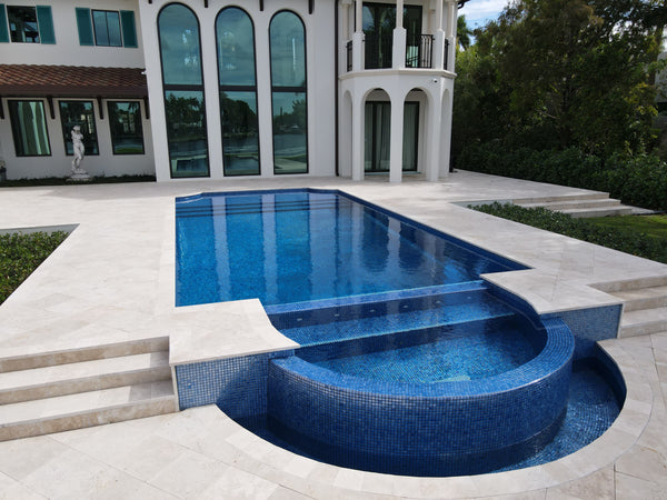 all glass tile pool