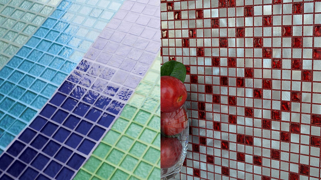 Translucent epoxy grout and colored red grout