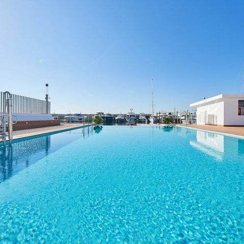 salt water glass tile pool