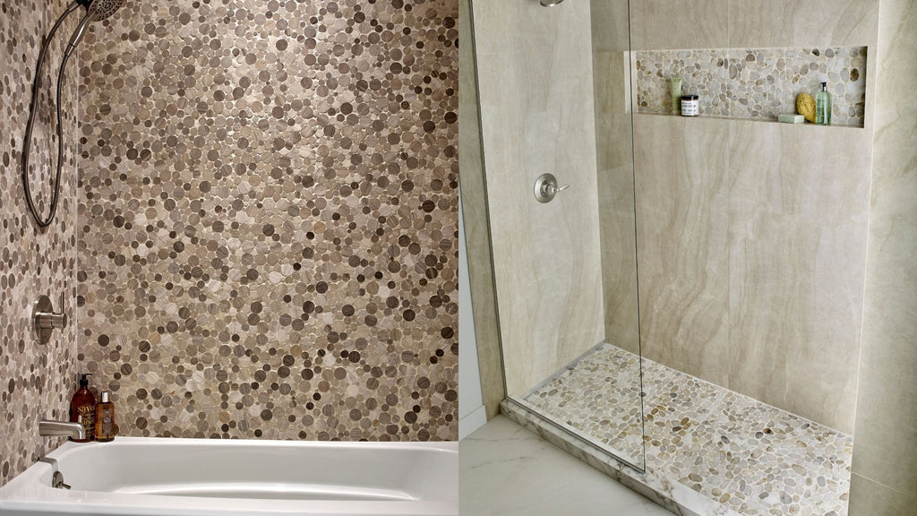 Pebble Tile Shower