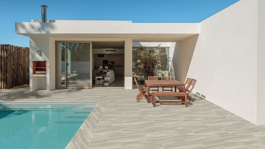 porcelain patio pavers with matching coping