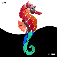 seahorse glow in the dark pool mosaic 