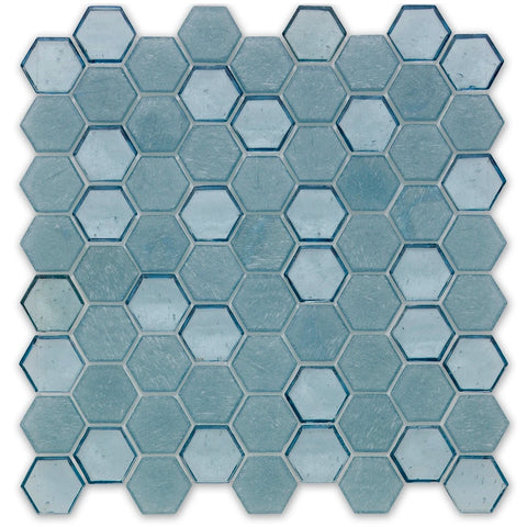 light blue hexagon tile