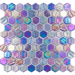 blue hexagon tile