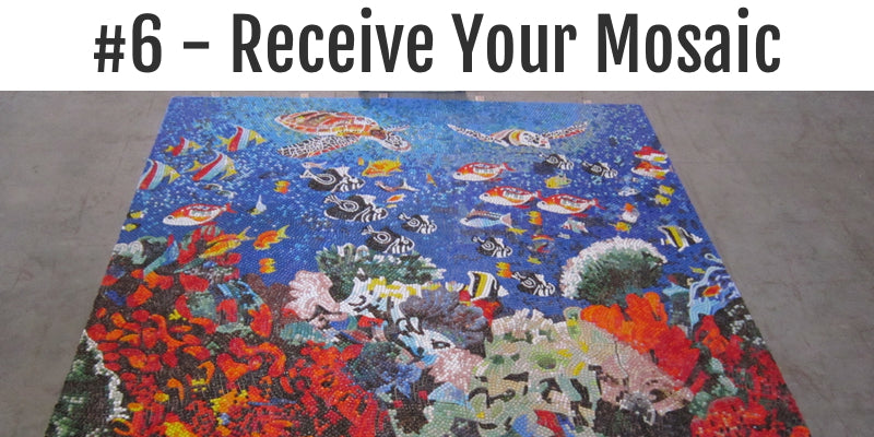 custom mosaic design by AquaBlu Mosaics - receive your mosaic