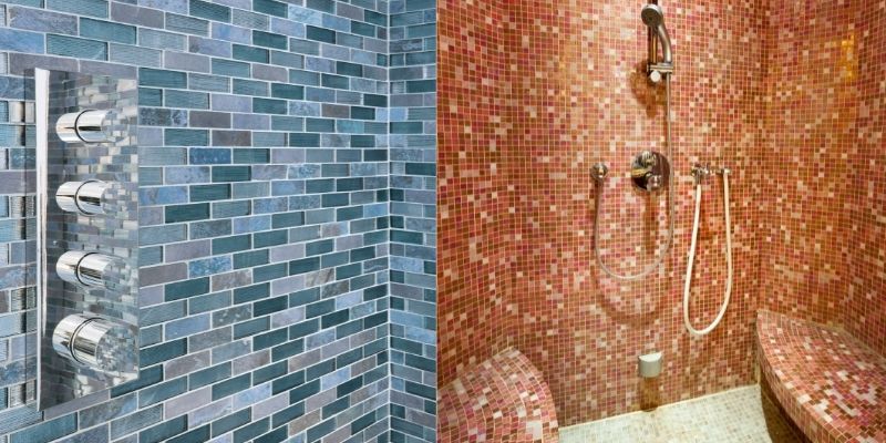 custom mosaic tile shower