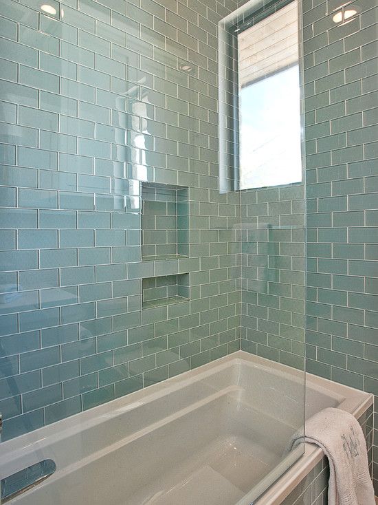 translucent glass tile shower