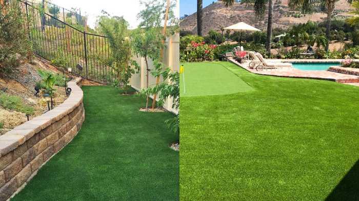 installing artificial turf backyard