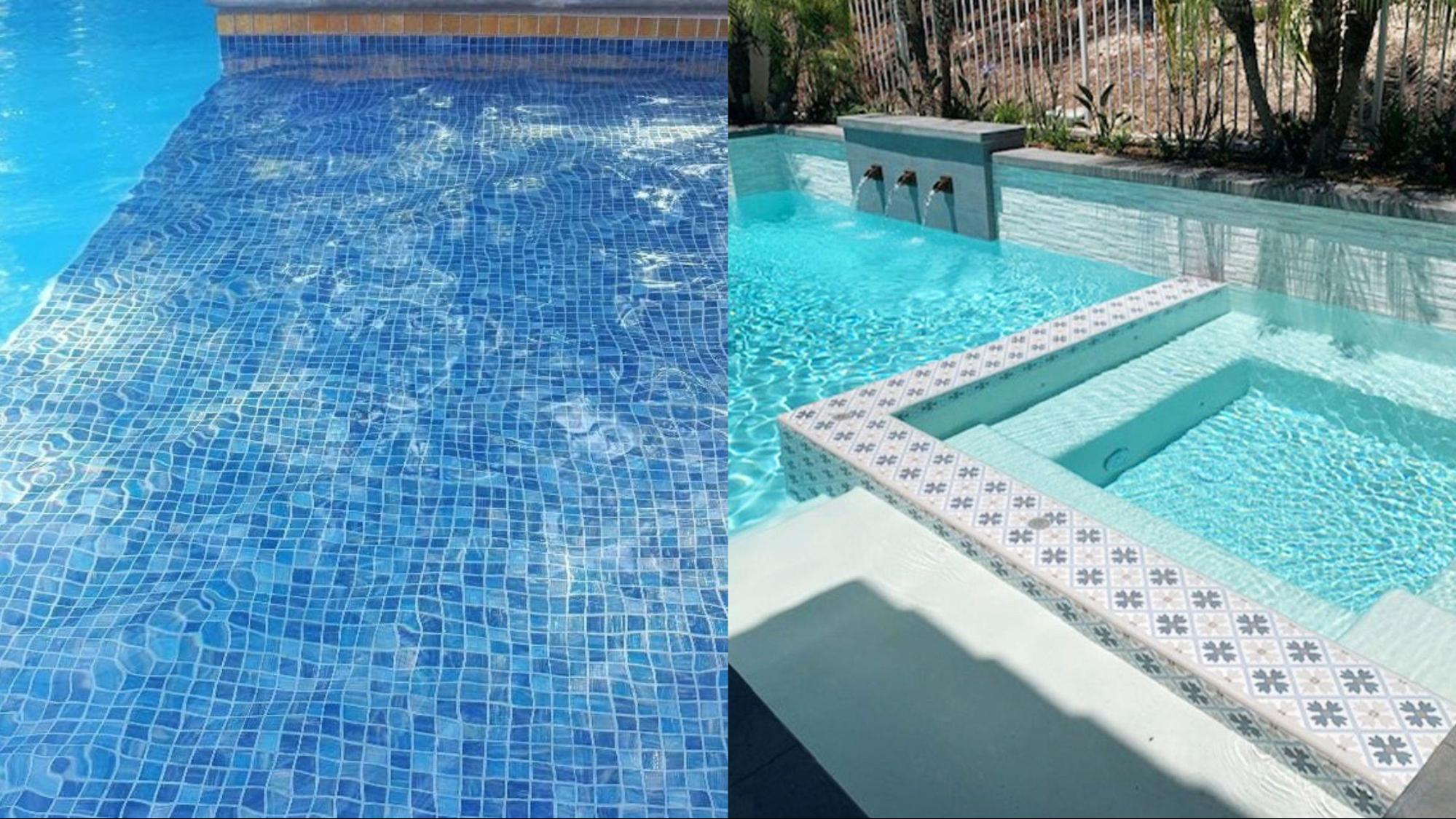 glass tile pool