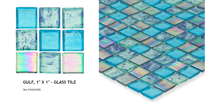 recycled glass tile pool design 