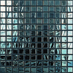 Vidrepur black iridescent 1 x 1 glass tile