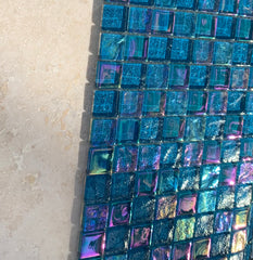 blue glass tile