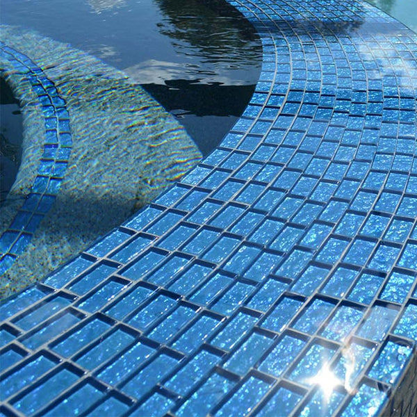 Blue 1 X 2 Pool Tile Gg82348b17 Mosaic Glass Tile