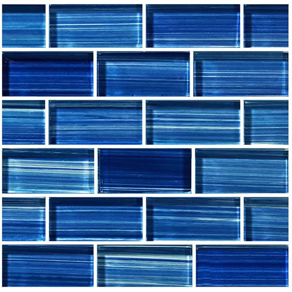 Caribbean Blue, 1" x 2" | GW82348B11 | Mosaic Glass Tile