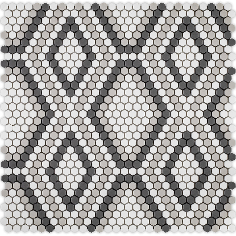Hydra, Hexagon Mosaic Tile | GLSGEOPYTHHYDR | Geometro Glass Tile#N ...