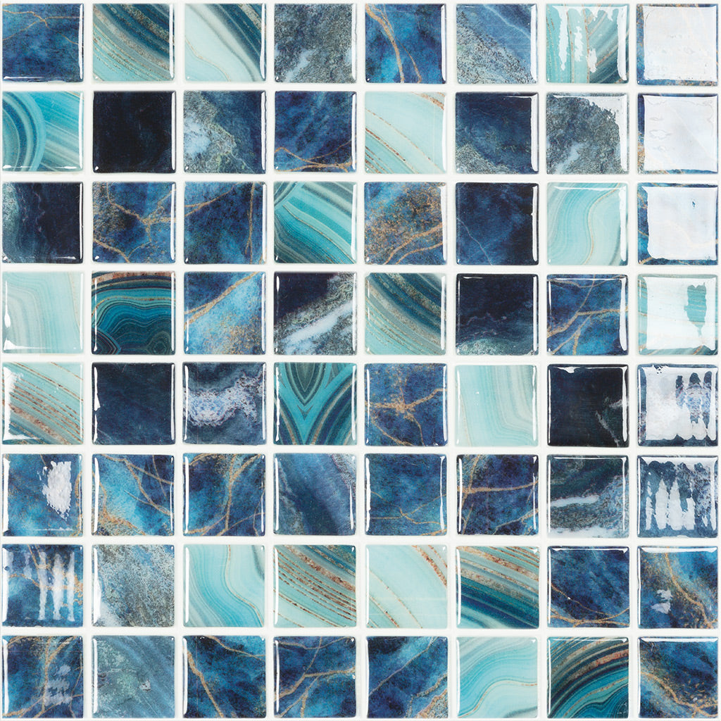 Royal, 1.5" x 1.5" Glass Tile | Vidrepur Nature Collection – AquaBlu