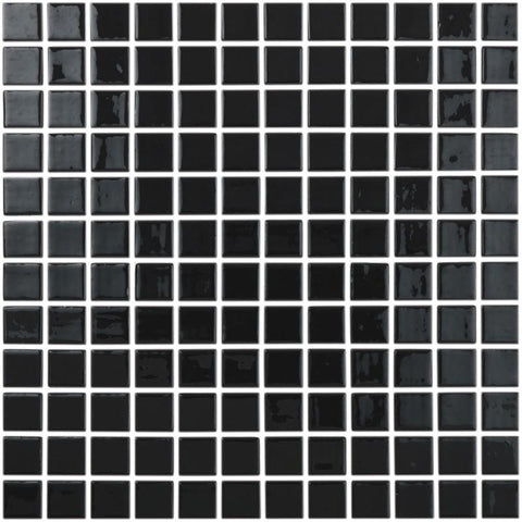 black mosaic tiles texture