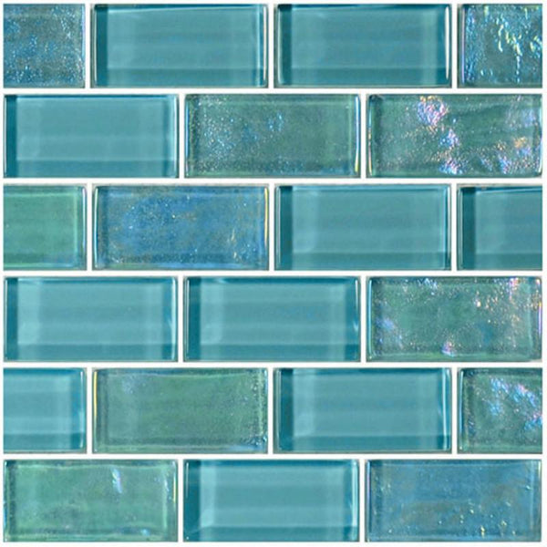 glass mosaic tile aquarella blue