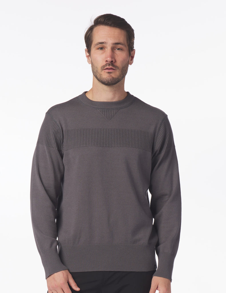 Tactical Crewneck Sweater: Smoke Grey