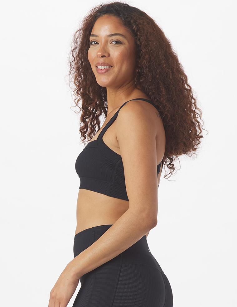 SCULPT RIB  Directional Bra: Black