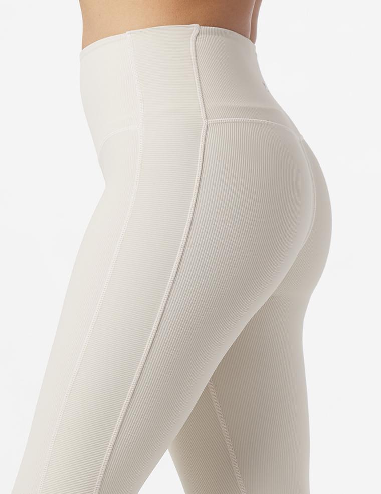 SCULPT RIB  Directional Legging: Oatmilk