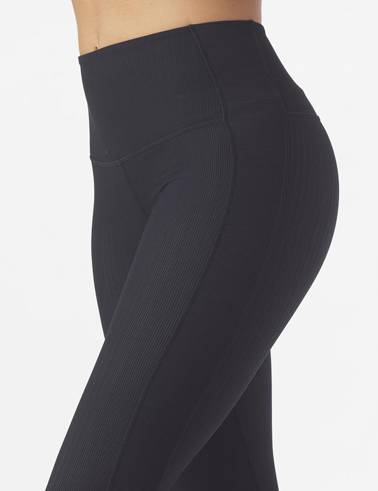 SCULPT RIB  Directional Legging: Black