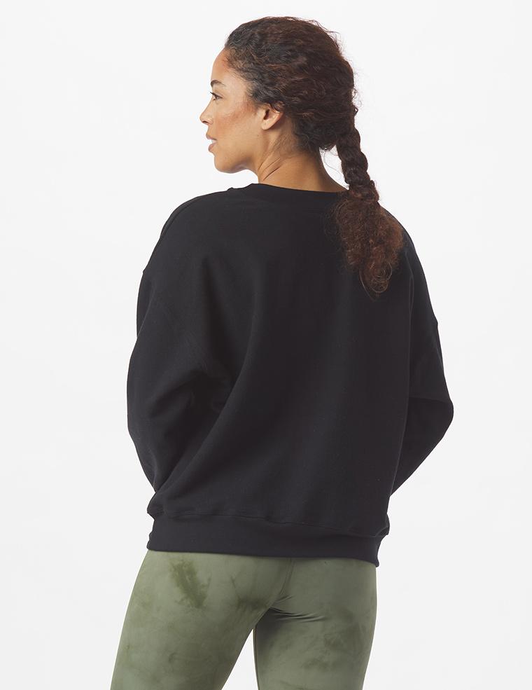 Vintage Oversized Crew: Black