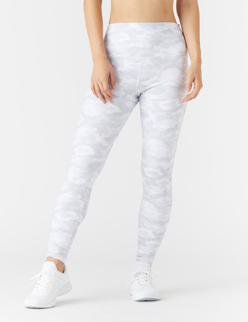 High Power Legging: White / Black Stripe – Glyder