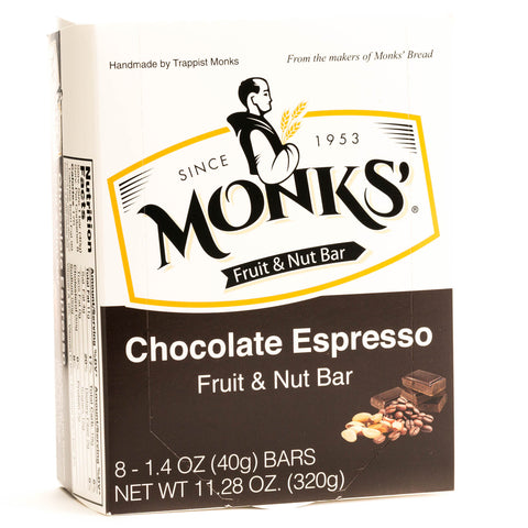 Monks' Chocolate Espresso Fruit and Nut Bars