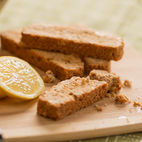 Monks' Lemon Ginger with Walnuts Biscotti
