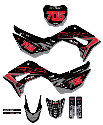 Honda CRF110F Factory Team Graphics