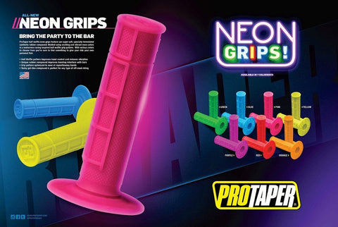 Pro Taper Neon Half Waffle Grip - ALL 7/8" MX Bars | Factory Minibikes