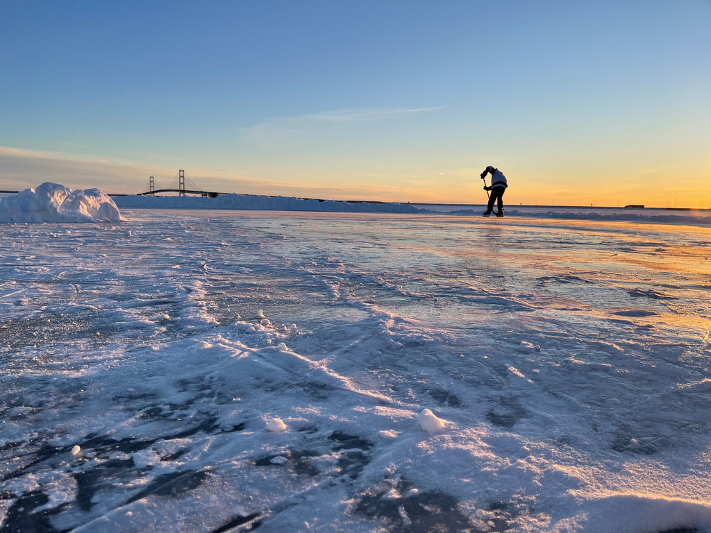 Mackinac Bridge Pond Hockey 