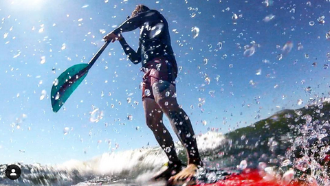 Paddle Surfing in grand Haven