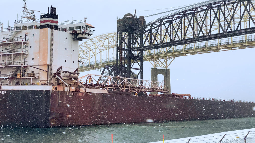 winter at the soo locks