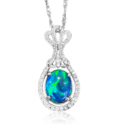 Black Fire Opal necklace