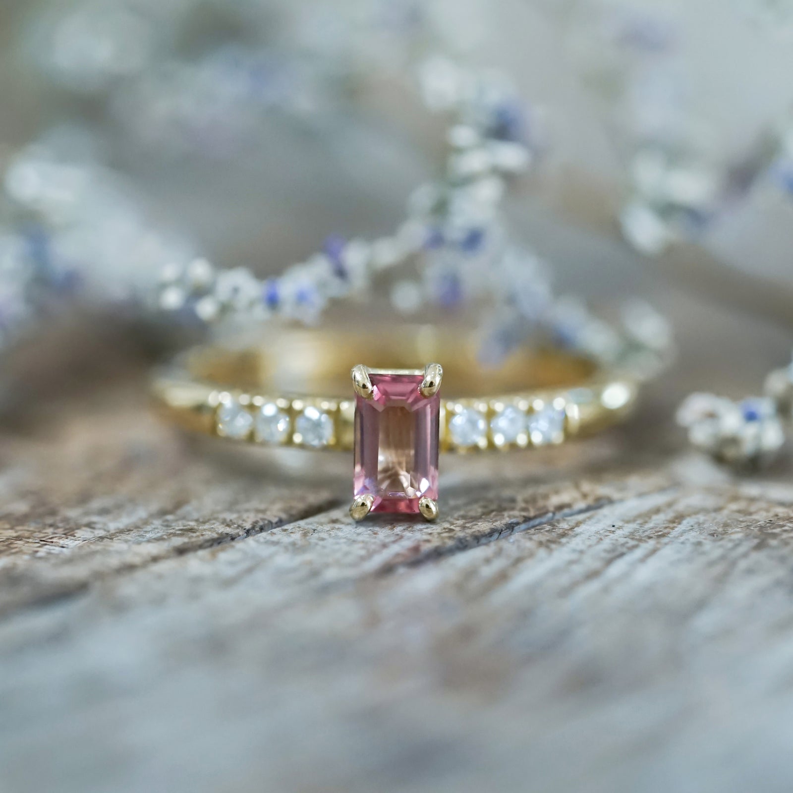 Newest Arrivals Engagement Emerald Cut 5x7mm 18kt Rose Gold Natural Diamond Pink  Tourmaline Ring Jewelry Loving Gift For Women - Rings - AliExpress