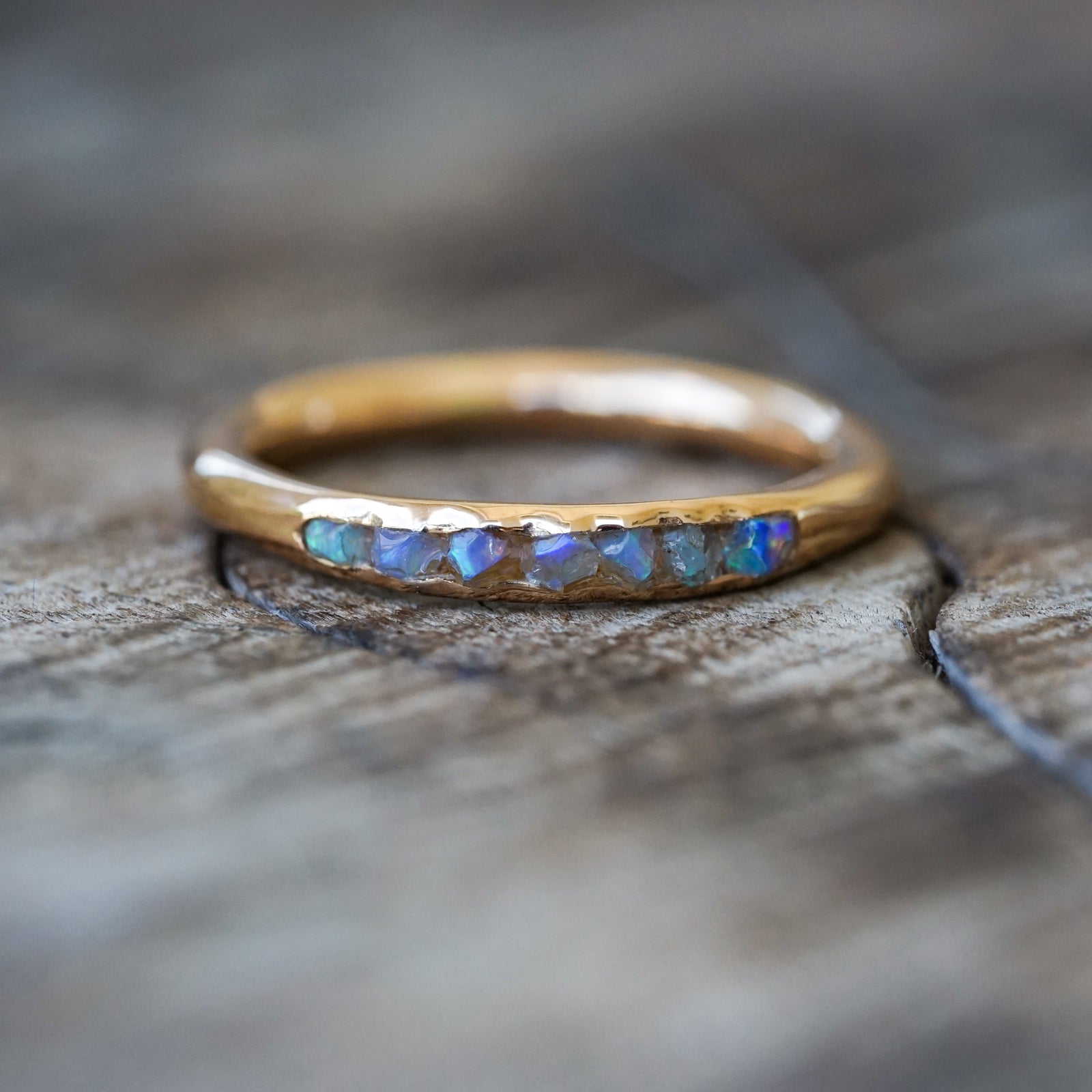 Wabi Sabi Wedding Band in Rose Gold