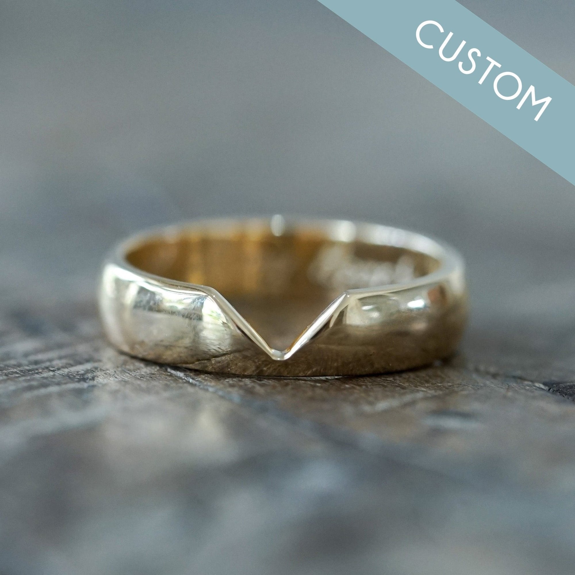 Custom Wedding Band in Gold