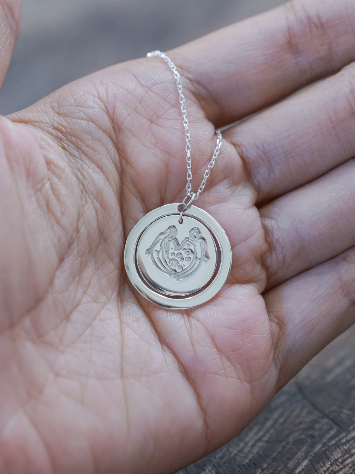 coin disc necklace