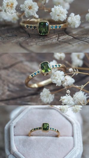 Custom Tourmaline Ring in Gold - Gardens of the Sun | Ethical Jewelry