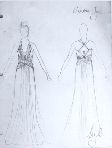 Isy B. Couture Gown Minerva sketch