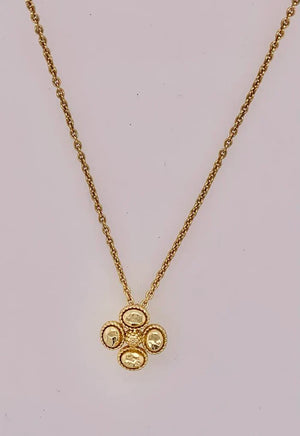 Berry Clover Station Necklace, 16"+2" - Gold - Barbara Stewart Interiors